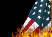 Burning American Flag